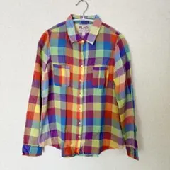 最終価格 オールドネイビー チェック柄シャツ 日本サイズM相当 マルチカラー