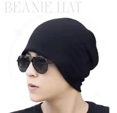 薄手 ビーニー帽子 ニット帽 黒 帽子 ビーニー メンズ レディース ブラック