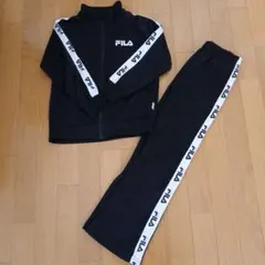 FILA キッズ ジャージ 上下セット ブラック