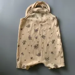 花柄ロンパース クリーム色　８０サイズ