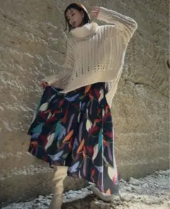 ✔️【ｒｉｅｎｄａ】2WAYネッククロシェKnit TOP ホワイト　完売品