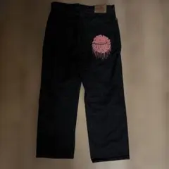 XLARGE ブラックデニムパンツ ワイドフィット