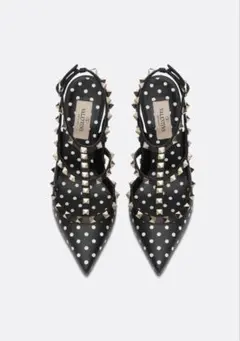 VALENTINO ロックスタッズ ドットプリント パンプス　36 新品未使用