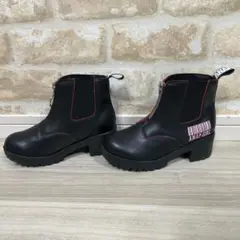 美品 ANAP GIRL ブラックブーツ ジッパー付き アナップ 21cm