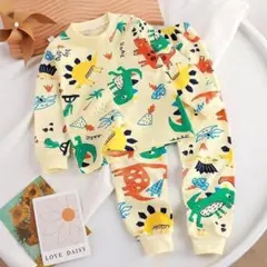 キッズ　恐竜　パジャマ　上下セット　トップスボトムス 　 ルームウェア