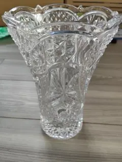 BOHEMIA GLASS ボヘミアガラス クリスタル 花瓶 チェコスロバキア