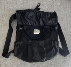 フレドリックパッカーズ　メッシュ巾着　2way リュック　ハンドバッグ　ブラック