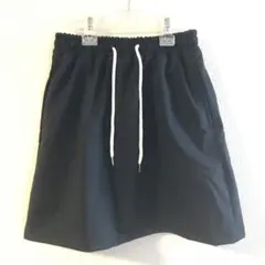 韓国 Y2K スカパン Aライン ウエストゴム 黒 ポケット付き