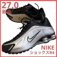 NIKE ナイキ ショックス R4 メタリックシルバー 希少カラー 27.0のサムネイル