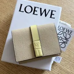 値下げLOEWE ロエベ 三つ折財布トライフォールド ウォレットサンド ベージュ LOEWE（ロエベ） Tri-Fold Wallet 三つ折り財布 折りたたみ財布 トライ