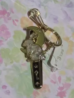 3*carat バックキークリップ うさぎ 月