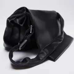 【極美品】ZARA/ザラ/シープレザーワンショルダーバッグ/羊革/ブラック