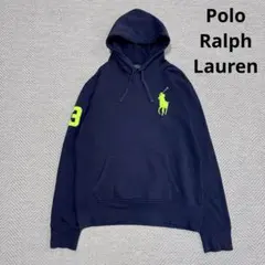 美品 ポロラルフローレン 近代モデル ビッグポニー パーカー ネイビー M 人気