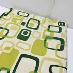 G　154×50　北欧柄　インテリア生地　オックス　綿　 綿生地 緑系 レトロ