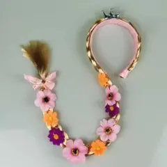ラプンツェル風花と王冠のカチューシャ