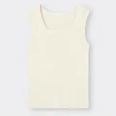 GU リブスクエアネックニットタンクトップ