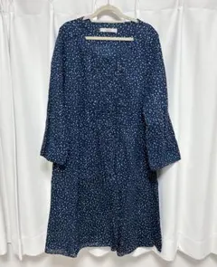 【shuca】ドット柄 ロングシャツワンピース コットン ゆったりめのサムネイル