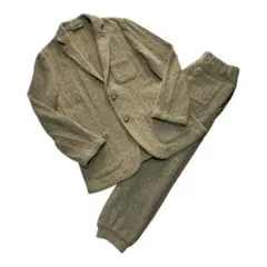 BEAMS ビームス B:ming アラン織りソフトツイードスーツ グリーン