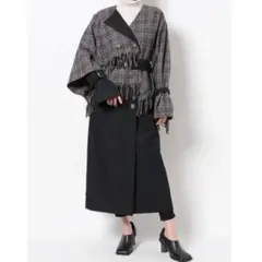 ムルーア　フリンジケープコート　トレンチコート