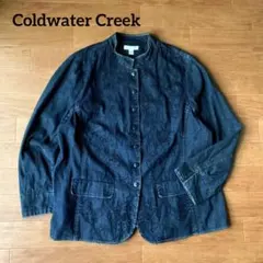 Coldwater Creek 花柄 ボタニカル柄 刺繍 デニム ジャケット