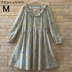 【廃盤ブランド】フランシュリッペ 総柄　ワンピース　Mのサムネイル