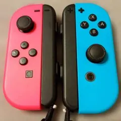 【美品純正完動品】任天堂 Joy-Con コントローラー 青赤ストラップ付④