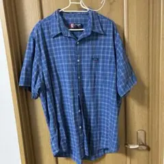 CHAPS RALPH LAUREN 半袖シャツ チェック柄 青