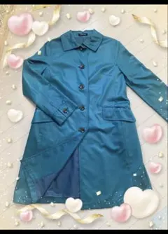 新品未使用 NEWYORKER 上質コート 9ARティールグリーン美シルエット