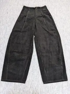 Hanaさん専用！！GU コーデュロイ ワイドパンツ 黒 　Lサイズ