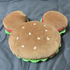 ミッキー耳 ハンバーガー型クッション