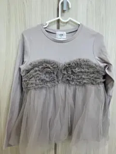 petit main LIEN チュールビスチェドッキング長袖Tシャツ　フリー