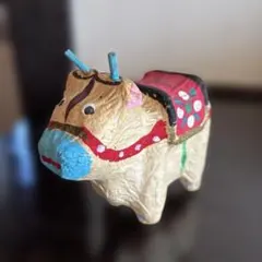 パリ購入 水牛 ペーパーマッシュ オブジェ フォークアート 民藝 パリ購入 水牛 ペーパーマッシュ オブジェ フォークアート 民藝 - メルカリ
