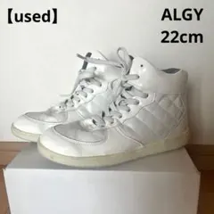 【used】 22cm ALGY キルティング ハイカットスニーカー/ホワイトのサムネイル