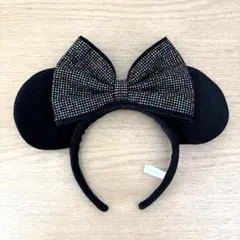 Disney ディズニー カチューシャ ミニーマウス　黒 ラインストーン