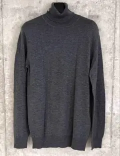 ナノユニバース　グレー タートルネックセーター　M