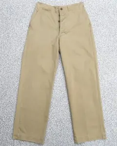 極上 40s 大戦 米軍実物 1943年 チノパン W32 ガスフラップ付き