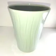 緑の陶器製湯飲み二個セット♡