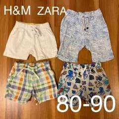H&M ZARA ハーフパンツ 86-92 4点セット