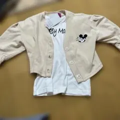 ミッキーカーディガン　Tシャツ　セット　120 新品　ディズニー　半袖