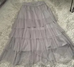 Earth music&ecology ロングスカート 紫 FREE SIZE