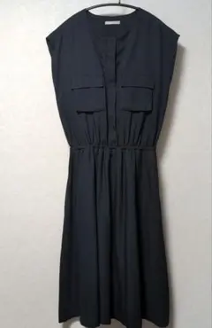 【美品】OPAQUE.CLIP ダフルポケット　ワンピース M ブラックのサムネイル