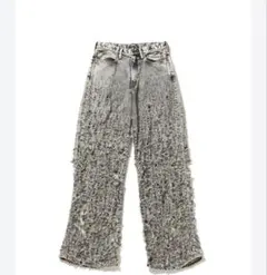 2024SS CRASHED BLACK MODERN DENIM