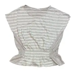 レディース　a.v.v アーヴェヴェ　Tシャツ　ノースリーブ　ベージュ　S