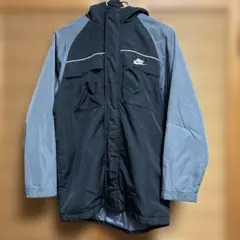 NIKE ナイキ キッズ 中綿 ジャケット M 150cm 黒 グレー 防寒着