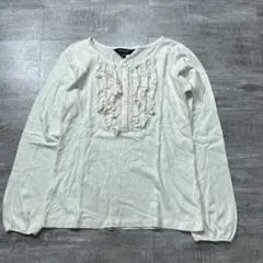 美品 RALPHLAUREN ラルフローレン フリル 長袖シャツ ロンT 140