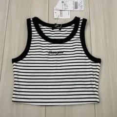 【新品】SISTER JENNI ボーダー クロップド丈　タンクトップ 130のサムネイル