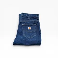 希少！美品 カーハート FR デニム パンツ ワイド ストレート W32L30のサムネイル