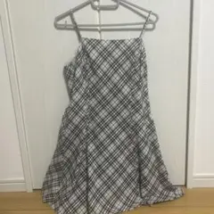 チェック柄キャミソールワンピース
