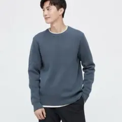 ウォッシャブルストレッチミラノリブクルーネックセーター