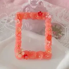 ⟡.·お花なトレカケース④⟡.· ホイップデコ B8 オレンジレッド